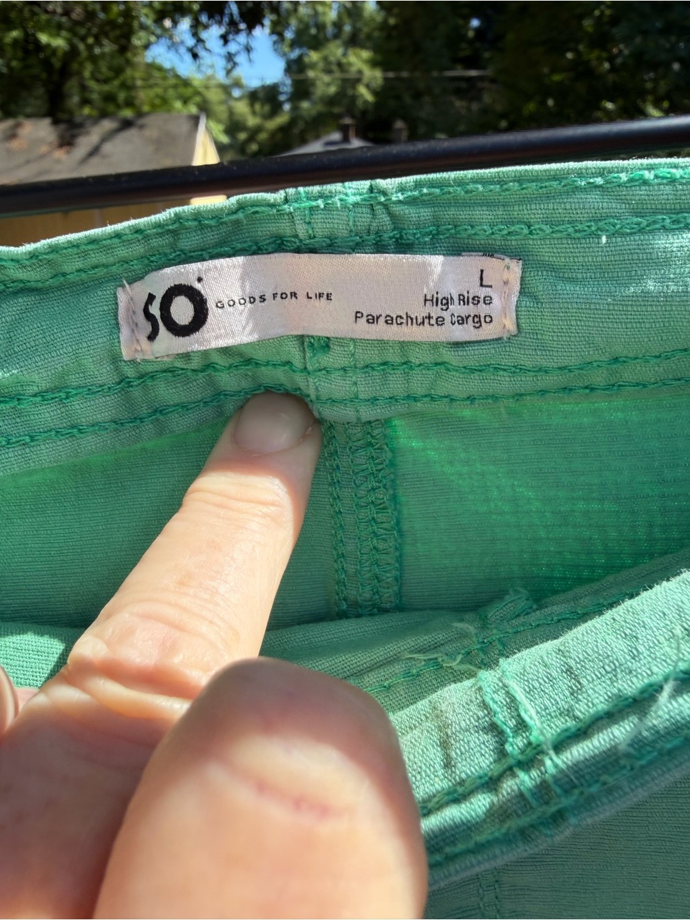 So Casual Drawstring Cargo Pants in Seafoam Green - Picture 3 of 7